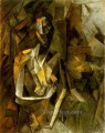 Woman naked seated 3 1909 cubist Pablo Picasso